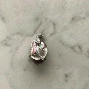 Stunning Baroque Pearl Orchid Pendant